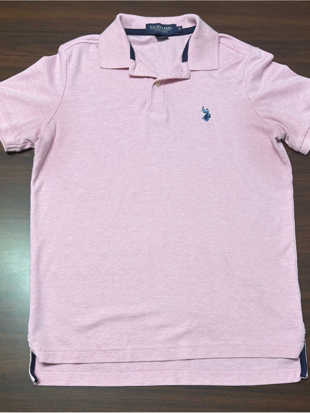 U.S. Polo Assn. Light Pink Short-Sleeve Polo with Embroidered Logo